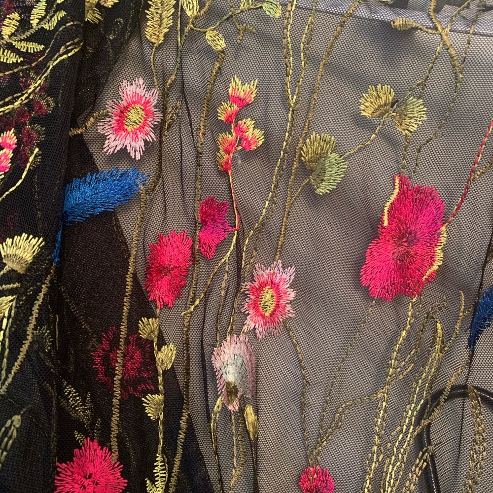 Catherine’s Sheer Floral Embroidered Kimono 🌸